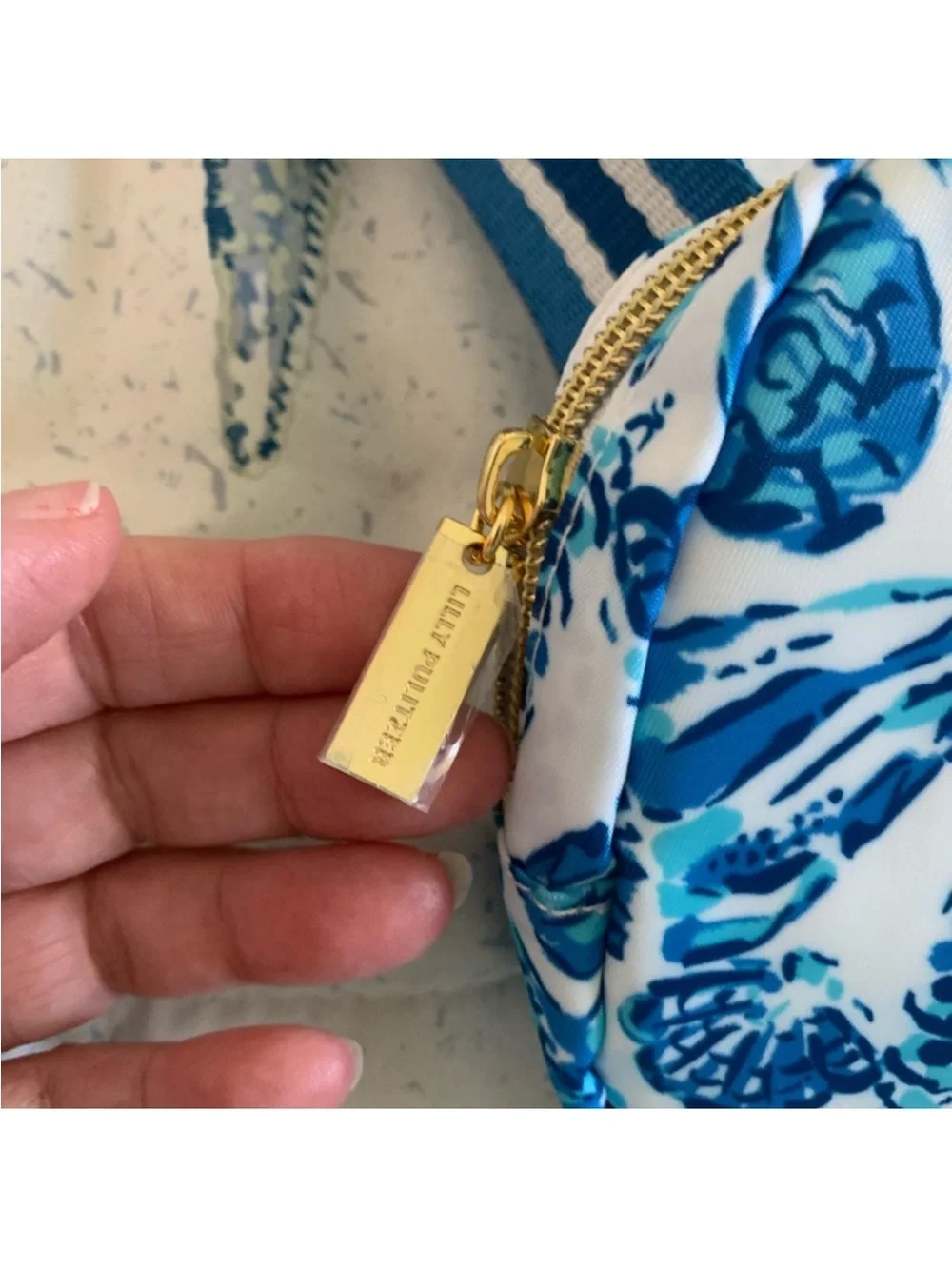 NWOT. LILLY PULITZER Jeanie Belt Bag Resort White Shell Collector - Picture 9 of 9